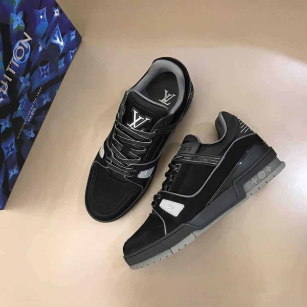 LOUIS VUITTON LV 408 TRAINERS IN SUEDE & GRAY FLANNEL – LSVT222 - Image 8