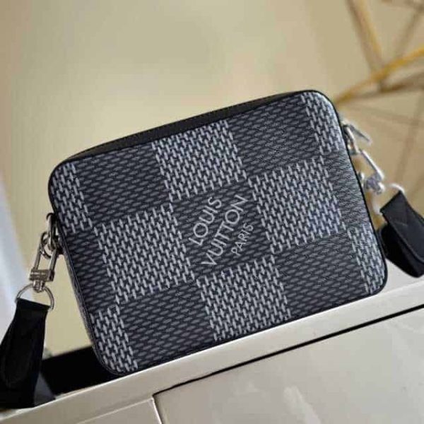 LOUIS VUITTON TRIO MESSENGER DAMIER GRAPHITE CANVAS N50017 - Image 6