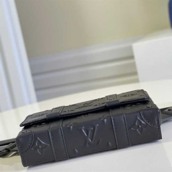 M57952 LOUIS VUITTON TRUNK SLINGBAG BLACK MONOGRAM SEAL COWHIDE LEATHER - Image 8