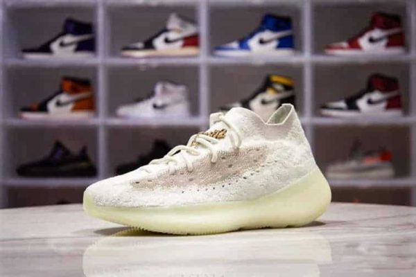 WHITE ADIDAS YEEZY BOOST 380 CALCITE GLOW SNEAKERS – AD27 - Image 2