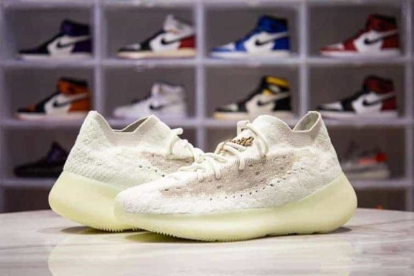 WHITE ADIDAS YEEZY BOOST 380 CALCITE GLOW SNEAKERS – AD27 - Image 3